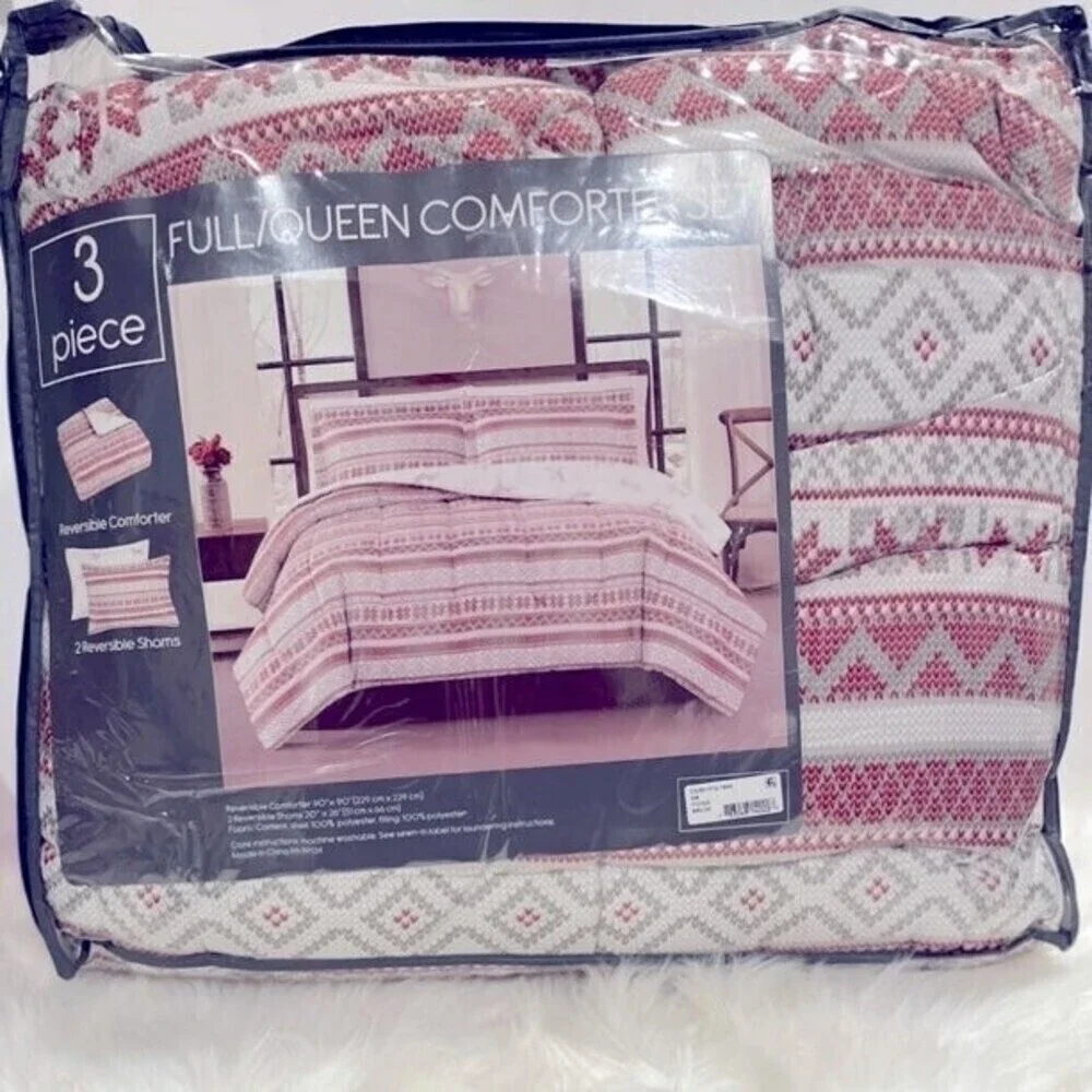 PEM AMERICA Holiday Fair Isle 2-Pc. Reversible Full/Queen Comforter Set bedding